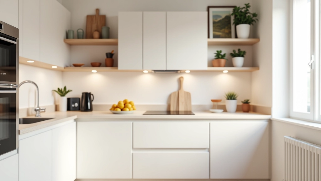 Cucina organizzata in spazio minimo