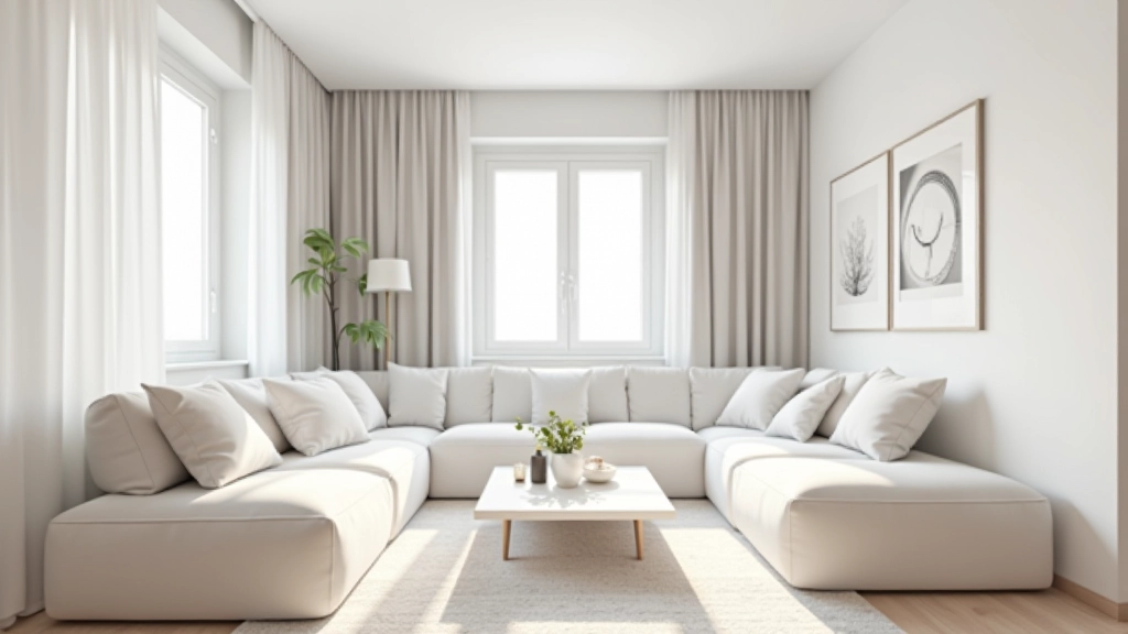 Piccolo appartamento moderno con mobili multifunzionali e colori chiari, zona living ben organizzata